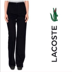 Lacoste Womens Wide leg Viscose Navy pants Size US 12